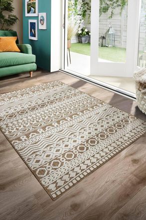 Origin Store s Atlas Graphic Coffee in Light Brown | Size: 200 cm x 290 cm