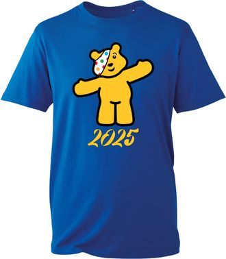 Generic Pudsey Charity Bear Spotty 2025 T-Shirt, Cute Child in Need Graphic Tee, Funny Spotty Day Holiday Support Yellow Mascot Top, Unisex Gift Shirt (Royal,