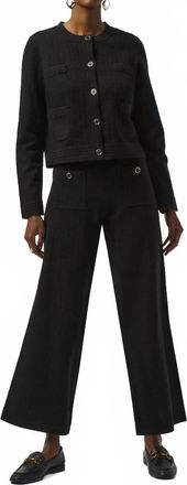 Joseph Ribkoff Sweater Knit Straight Leg Pants In Black