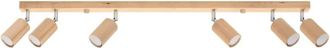 Wonderlamp L&aacute;mpara de techo estilo n&oacute;rdico de madera con 6 focos