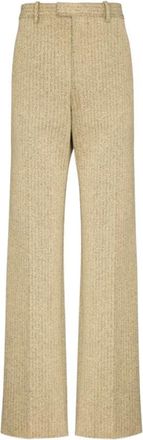 Bottega Veneta Beige Tweed Textured Trousers Size XS
