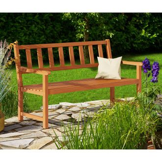 Deuba casaria Kensington 2 Seater Wooden Garden Bench FSC-Certified Acacia Wood 120x58x90cm Outdoor Furniture Armrests & Backrest Patio Deck