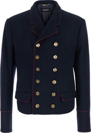 Dolce & Gabbana Navy Double-Breasted Blazer