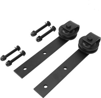 OEM 1 Par De Poleas Silenciosas De Acero Al Carbono Para Riel Deslizante, Kit De Herrajes Para Puerta Corrediza De Granero