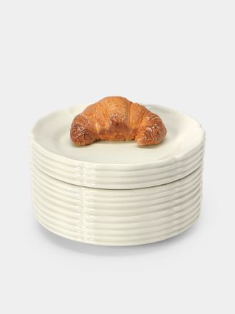 Este Ceramiche Porcellane Croissants Hand-Painted Ceramic Trompe-Loeil Large Serving Dish