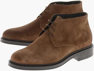 A.Testoni Suede Ankle Boots with Rubber Sole size 10