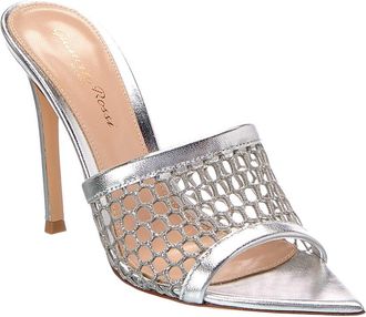 Gianvito Rossi Leather & Canvas Sandal