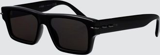 Fendi Occhiali da sole rettangolari in acetato con logo a contrasto