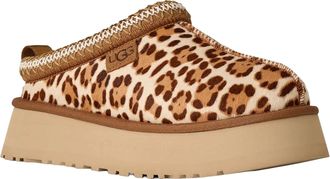 UGG Womens Slip-On Sabot Felicity Leopard Beige Upper: Other Slippers Flat Shoes