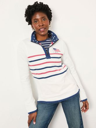 Fat Face FatFace Airlie Ecru USA Sweat Top