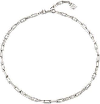 UNOde50 Mini Linkline Charm Necklace in Silver at Nordstrom