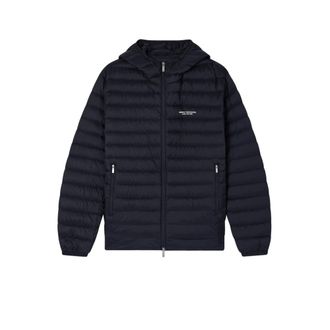 A|X Armani Exchange Full zip donsjack met capuchon - Heren - Gewatteerde jassen - Zwart - S - Nylon - Jassen