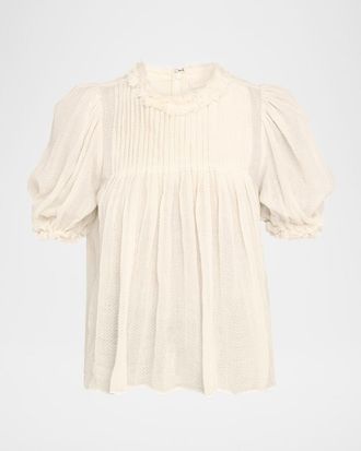 Ulla Johnson Karlyn Puff-Sleeve Top