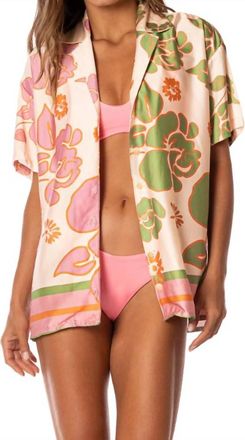 Maaji Floating Blooms Noise Shirt In Pink