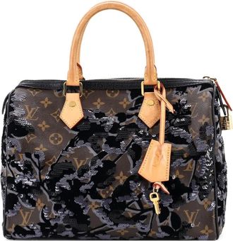 Louis Vuitton Speedy Handbag Fleur De Jais Monogram Canvas 30 satchel - Marrone