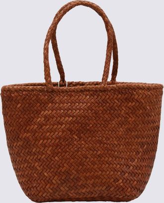 Dragon Diffusion Dark Orange Leather Grace Small Tote