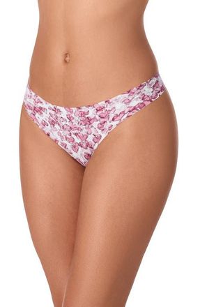 DKNY Litewear Cut Anywhere Thong in Hologram Hearts at Nordstrom, Size X-Large