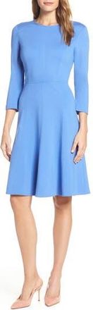 Eliza J Seamed Fit & Flare Dress in Blue at Nordstrom Rack, Size 10