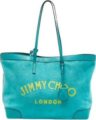 Jimmy Choo London Pre-owned Tote Bags, female, Green, Size: ONE SIZE Pre-owned Fabric Shoulder Bag