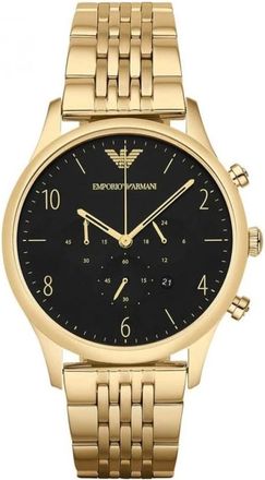 Emporio Armani Accessoires, Heren, Geel, ONE Size, Klassiek Chronograaf Horloge