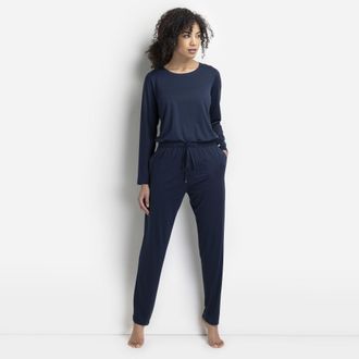 Isa Loungehose ISA BODYWEAR Hose lang, Damen, Gr. XL, N-Gr, dunkelblau, Obermaterial: 90% Modal CMD. 10% Elasthan EL., Hosen Loungehose