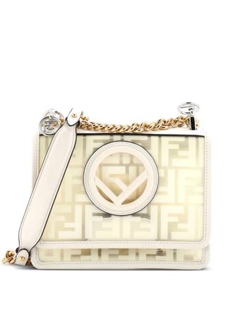 Fendi Kan I F Zucca PU Small shoulder bag - women - PVC - One Size - Neutrals