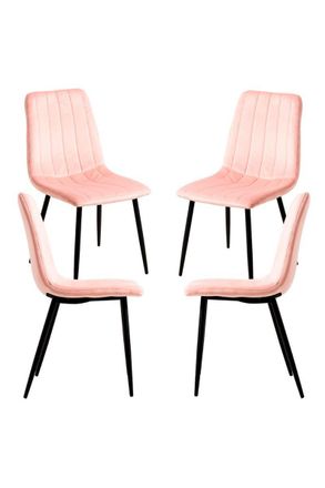 Regalos Miguel Regalos Miguel - Packs Sillas Comedor - Pack 4 Sillas Liny Terciopelo - Rosa