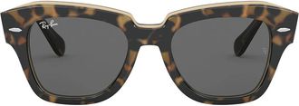 Ray-Ban Sunglasses Rb2186 1292 B1 State Street Brown/Dark Gray Unisex