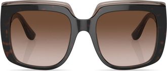 Dolce & Gabbana Eyewear Capri square-frame sunglasses - women - Acetate - 54 - Green