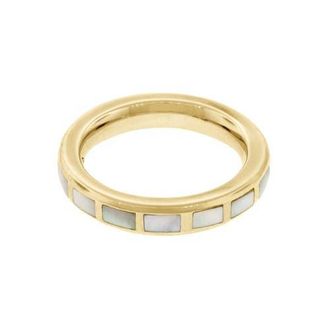Jan Leslie Dash Ring Set In Sterling With 18Kt Gold Overlay in White at Nordstrom, Size 7