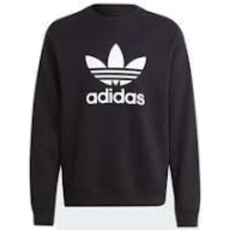 adidas Adicolor Classics Trefoil Crewneck Sweatshirt Asia Sizing Black White IM4500