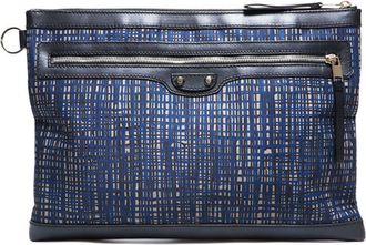 Balenciaga Navy Nylon Clutch Bag (Pre-Owned)