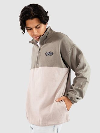 Rip Curl Heritage Oval 1/4 Zip Crew Forro Polar verde