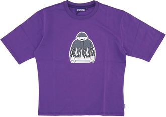 Octopus Paarse Iconische Heren Tee Shirt - Heren - T-shirts - Paars - L - Katoen - Tops