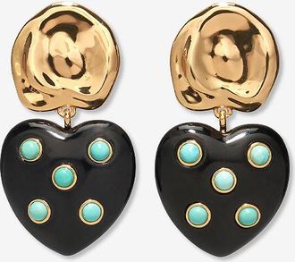 Lizzie Fortunato Ohrringe aus Harz und T&uuml;rkis Amore