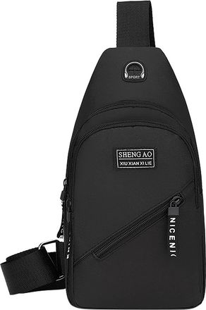 Generic Large Capacity Multi Functional Canvas Shoulder Bag Lunch Bag with Shoulder Strap (Black, One Size)