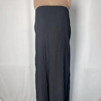 Third Form Womens Strapless Gauze Textured Maxi Dress In Black