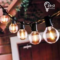 OEM Guirnalda De Luces Conectable Con 25 Bombillas G40, 7,62 M, Resistente Al Agua, Para Decoraci&oacute;n De Exteriores E Interiores, Jard&iacute;n, Patio, Etc. - Incl
