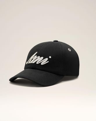 Ami Black Cotton Ami Felt Patch Cap Black - OS - Unisex