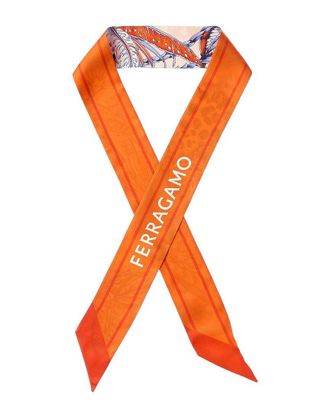 Ferragamo Logo Printed Silk Scarf