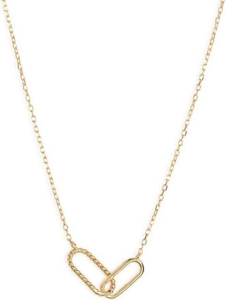 Argento Vivo Interlocking Link Necklace in Gold at Nordstrom