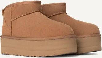 UGG Womens Classic Ultra Mini Platform Boots In Chestnut