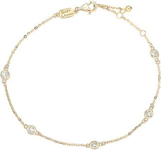 Suzy Levian 14K 1.00 Ct. Tw. Diamond Station Bracelet