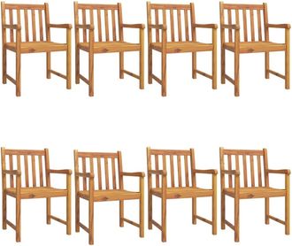 vidaXL Vidaxl - Sillas De Jard&iacute;n 8 Uds Madera Maciza De Acacia 56x55,5x90 Cm