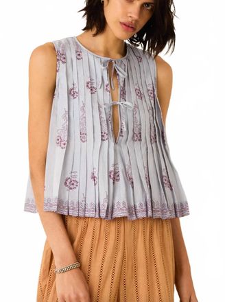 Alix of Bohemia Rhoe Pansy Sky Top In Blue