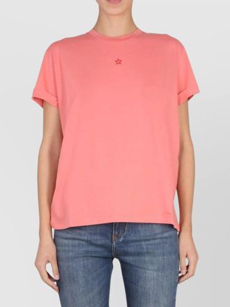 Stella McCartney embroidered detail crewneck t-shirt with short sleeves