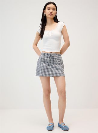 Twik Womens Patterned poplin mini-skort