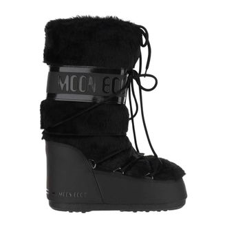 Moon Boot Moon Boot, Winter Boots, female, Black, Size: 9 US Iconic high nylon boot with faux fur