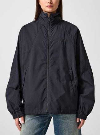 Maison Margiela Womens Black canvas Windbreaker Jacket