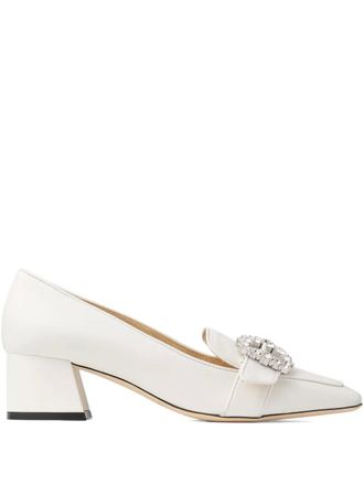 Jimmy Choo London Pumps con strass 45mm - Bianco